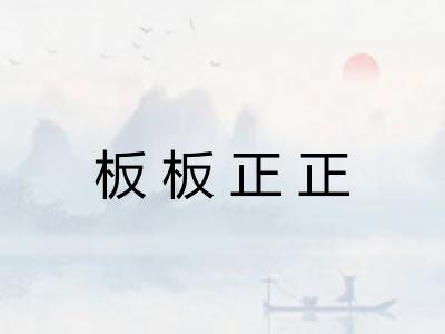 板板正正