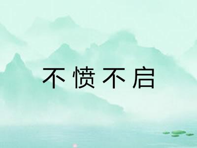 不愤不启