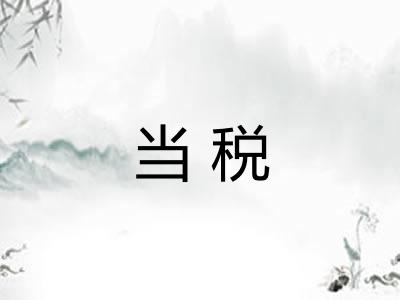 当税