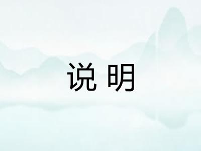 说明