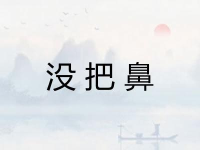 没把鼻