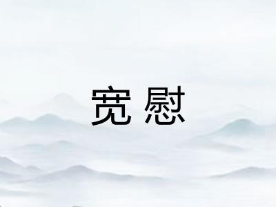 宽慰