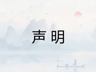 声明