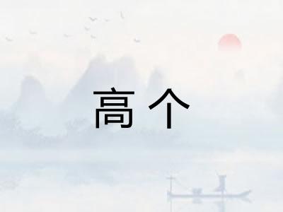 高个