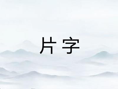 片字