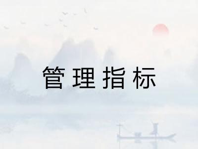 管理指标