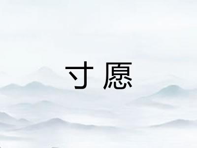 寸愿