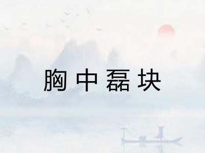 胸中磊块