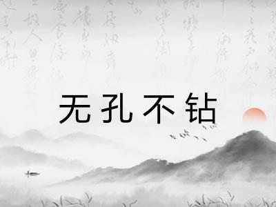 无孔不钻