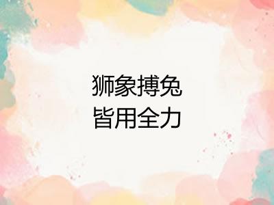 狮象搏兔皆用全力