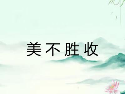 美不胜收